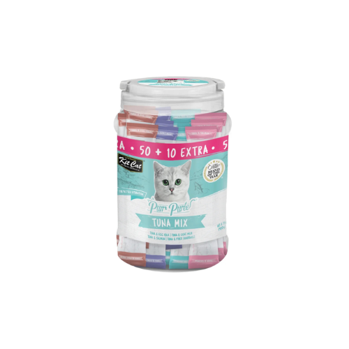KITCAT PURE PUREE TUNA MIX 50+10 SACHETS