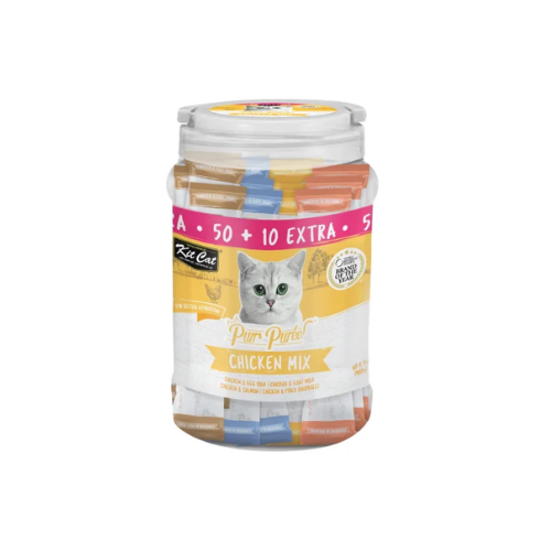 KITCAT PURE PUREE CHICKEN MIX 50+10 SACHETS