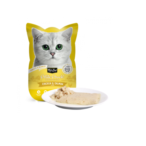 KITCAT PETITE POUCH 70G-CHICKEN&SALMON