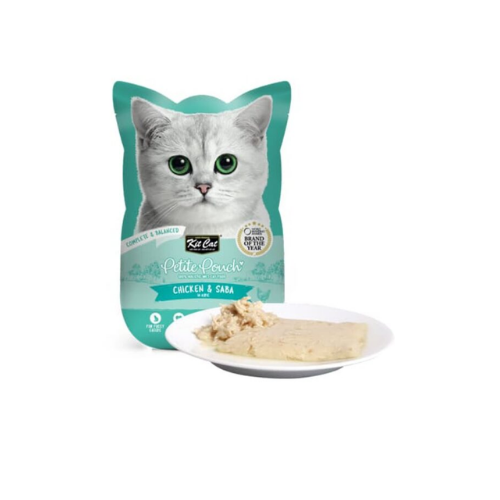 KITCAT PETITE POUCH 70G-CHICKEN&SABA
