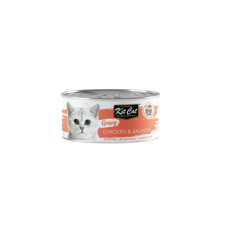 KITCAT GRAVY SERIES CHICKEN&SALMON 70G