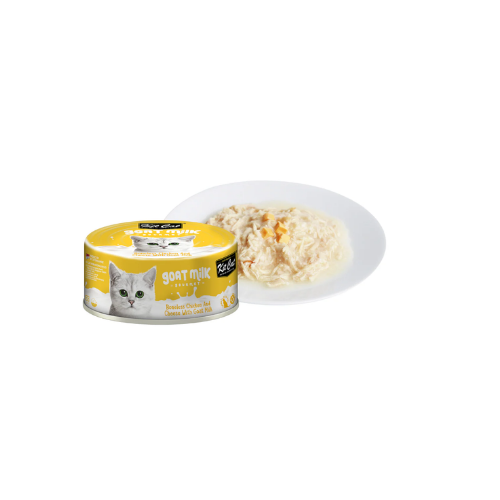 KITCAT GOAT MILK GOURMET CHICKEN & CHEESE70G