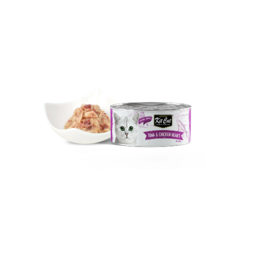 KITCAT DEBONED TUNA & CHICKEN HEART 80G