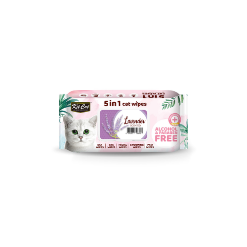 KITCAT 5 IN 1 WIPES 80PCS LAVENDER 80SHEETS