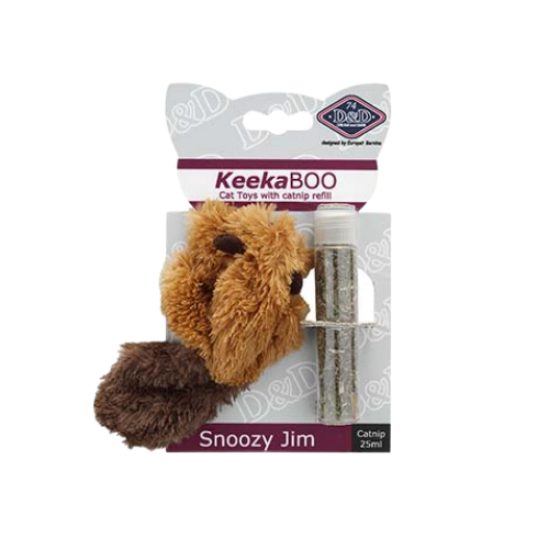 KEEKABOO SNOOZY JIM 8CM WIYH ORGANIC CATIP 25ML
