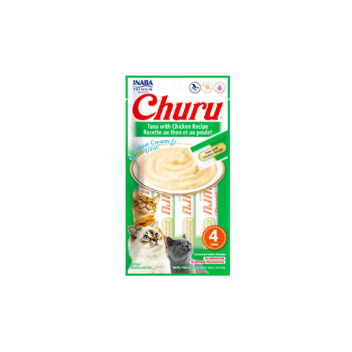 Inaba Churu Cream Tuna With Chicken Recipe 4x14G