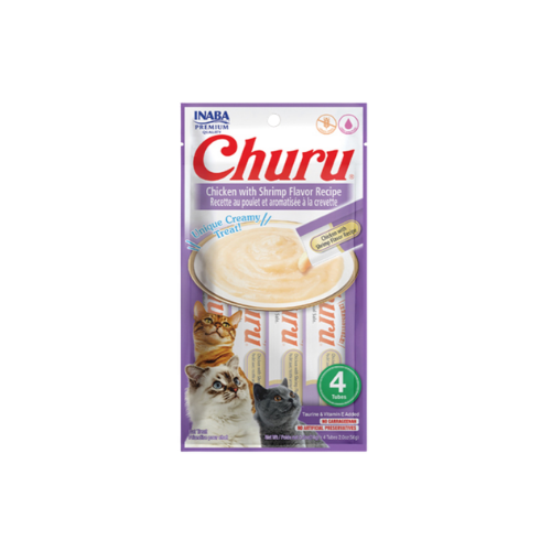 Inaba Churu Cream Chicken & Shrimp Recipe 4x14G