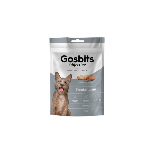 Gosbits Dog Functional Snack Dental Mini Ascophyllum 70% Fresh Meet Chicken & Salmon 150