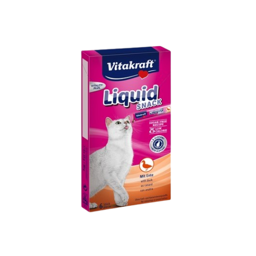 VITAKRAFT LIQUID SNACK DUCK &BETA GLUCANS 6X15G