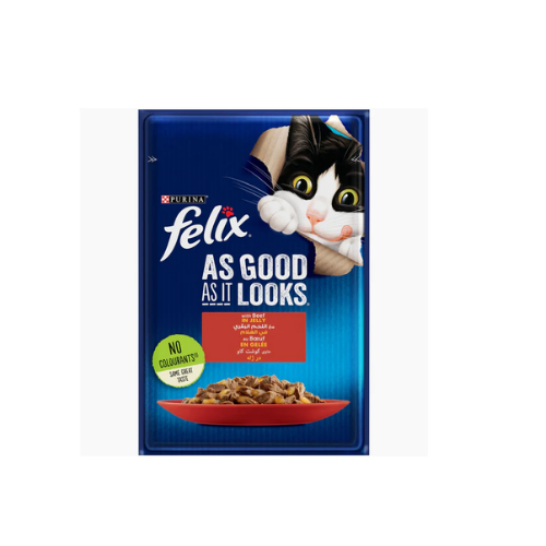 Felix Cat Wet Food Beef in Jelly - Pouch 85 gm