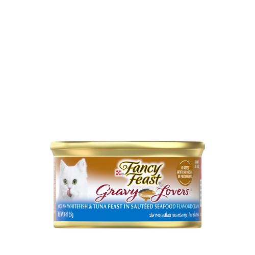 FANCY FEAST CAT GRAVY LOVERS WHITEFISH & TUNA 85G
