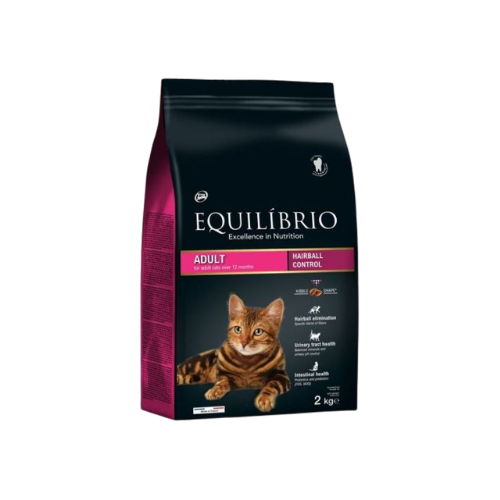 Equilibrio Hairball Adult Cat Dry Food - 2Kg