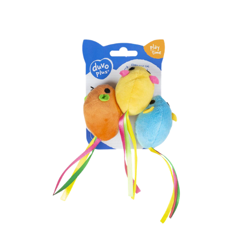 Duvo Plus Terry Mouse with Ribbon Tail - 3Pcs
